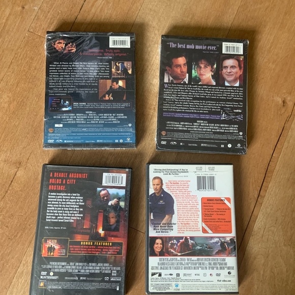 Four DVD movies New and sealed are Heat and Goodfellas Ablaze and Guardian used. - Picture 2 of 2